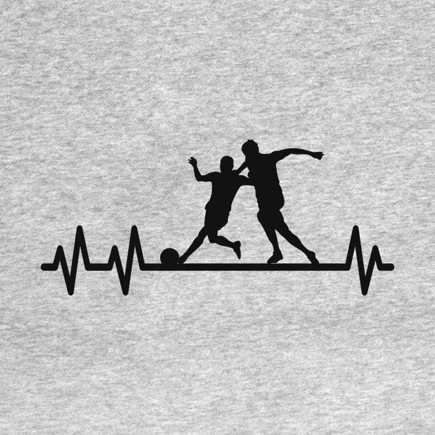 Soccer Heartbeat Pulse Heart Rate by Foxxy Merch